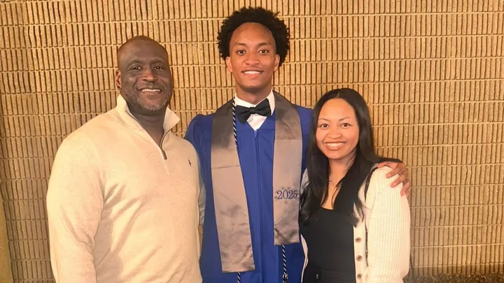 Nolan Wells and parents Christine and Elmore