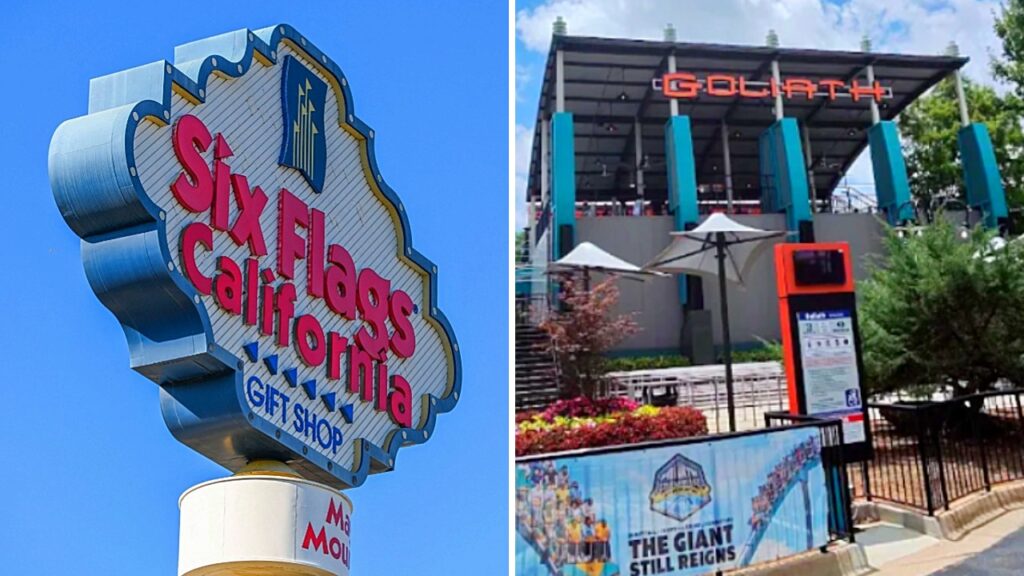 Fall Protection Inspectino Six Flags Reopens California Goliath Coaster After Safety Inspection